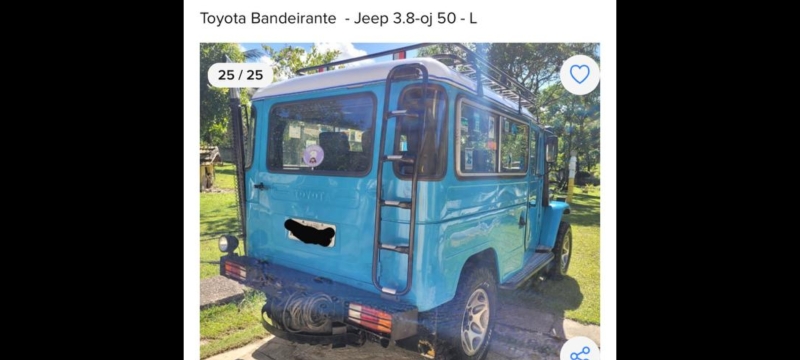 Toyota Band.Jipe Cap.de Aço Chas. Longo Diesel